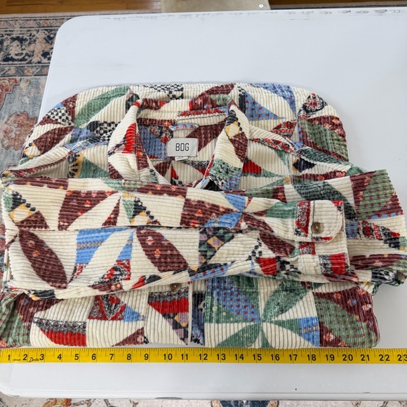 BDG Urban Outfitters Serena Patchwork Corduroy Shacket Jacket Size Small Petite - Picture 13 of 13